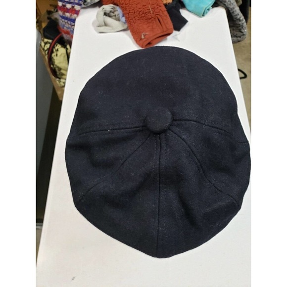 San Diego Hats Mens One Size Black Canvas Lined‎ Flat Top Beanie Wool Blend Cap - Picture 4 of 7